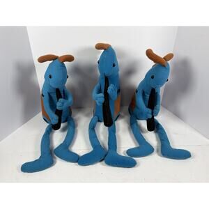 1998 Kokopelli Magical Flute Player Doll plush stuffed animal Blue